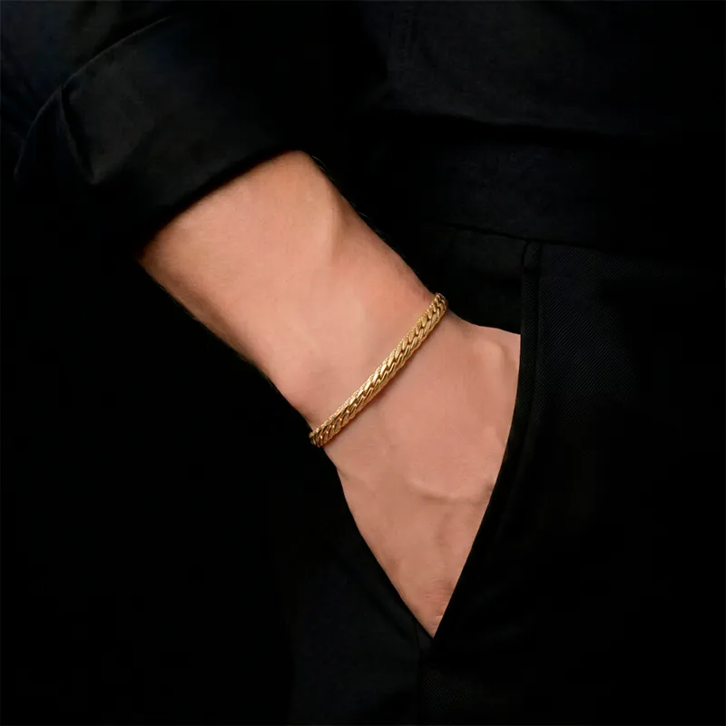 Pulsera de Tejido Chino con Acabado Diamantado